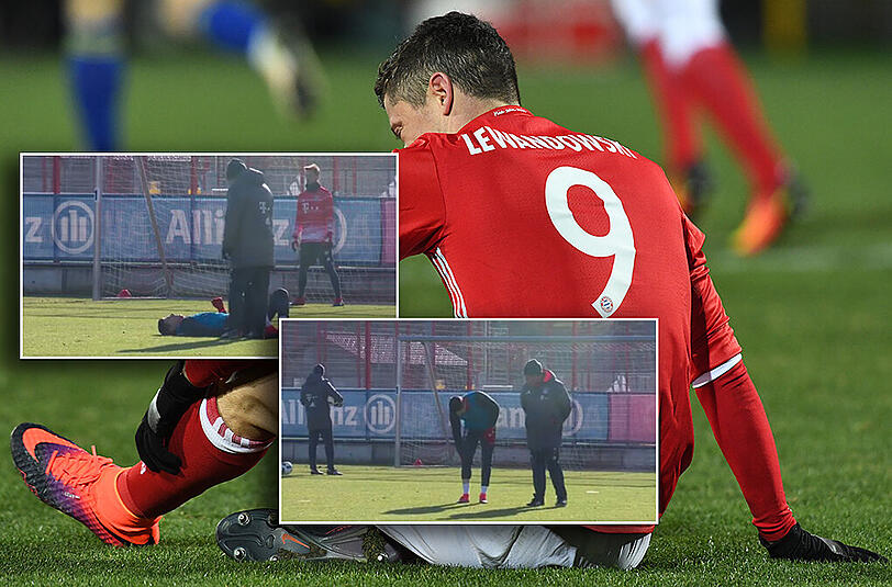 Robert Lewandowski musste das Training am Montagvormittag vorzeitig abbrechen. (Archivbild)