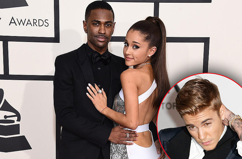 Für Justin Bieber gilt: Anfassen verboten! Nur Big Sean darf die Hände um Freundin Ariana Grande legen...
