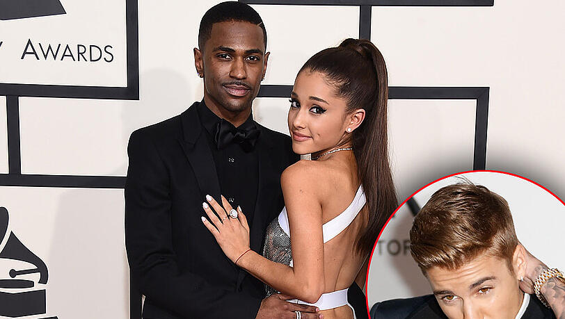 Für Justin Bieber gilt: Anfassen verboten! Nur Big Sean darf die Hände um Freundin Ariana Grande legen... Für Justin Bieber gilt: Anfassen verboten! Nur Big Sean darf die Hände um Freundin Ariana Grande legen...