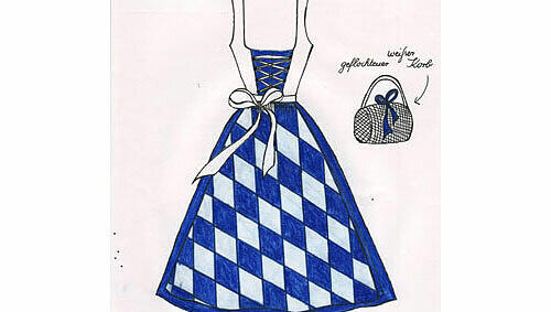 Weiß-blau gerautet: das Klassik-Design von Gabriele Bertl (58) aus Dachau. Weiß-blau gerautet: das Klassik-Design von Gabriele Bertl (58) aus Dachau.