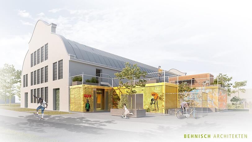 So könnte die Halle von außen aussehen.