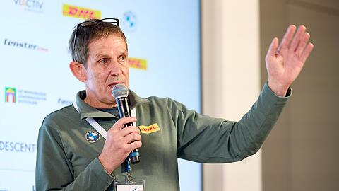 Bei der Saisoneröffnung in Ismaning gibt BSD-Vorstandschef Thomas Schwab auch das Olympia-Ziel aus. (Archivbild)