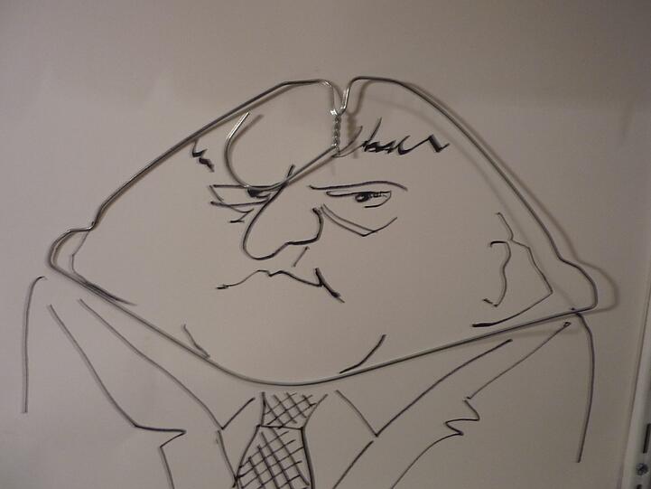 Erkennen Sie ihn? Das ist der ausgebügelte Franz Josef Strauß.