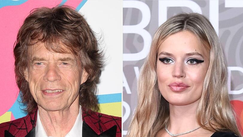 Mick Jagger und seine jüngste Tochter Georgia May Jagger.