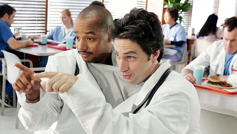 Donald Faison (l.) und Zach Braff in "Scrubs".