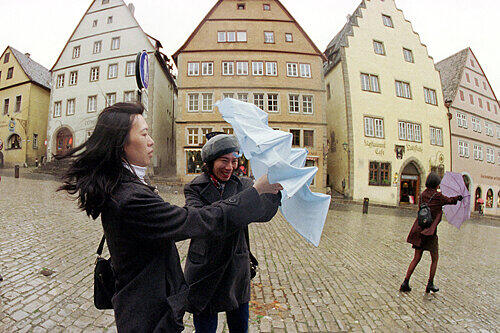 Die mittelalterliche City von Rothenburg.