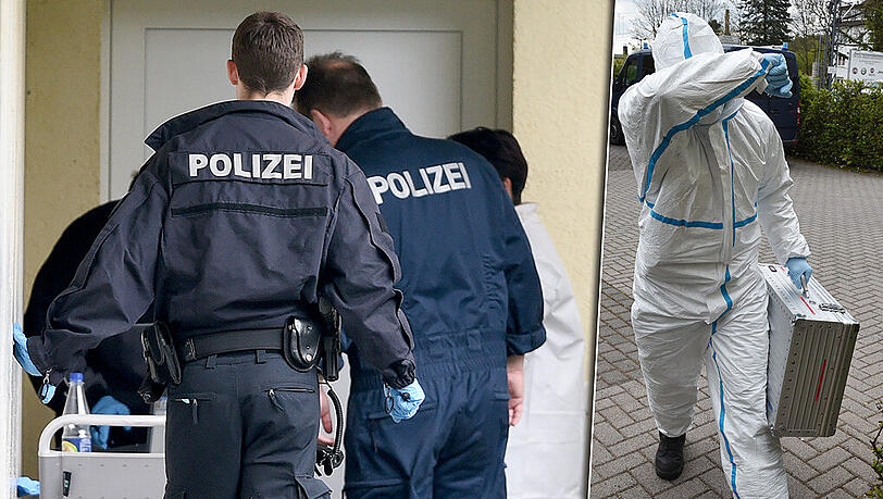 Bilder von der Wohnung des festgenommenen Pärchens - die Spurensicherung und Sprengstoffexperten untersuchen das Anwesen. Bilder von der Wohnung des festgenommenen Pärchens - die Spurensicherung und Sprengstoffexperten untersuchen das Anwesen.