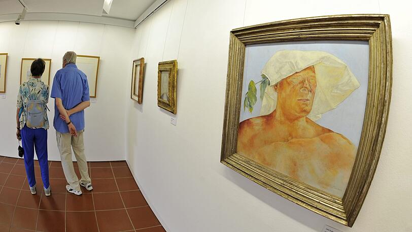 Besucher im Olaf-Gulbransson-Museum.