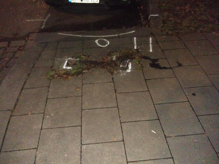 Hier stand das Schild ursprünglich.