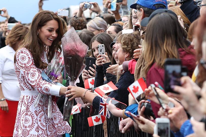 Gut gelaunt in Vancouver: Prinz William und seine Kate.