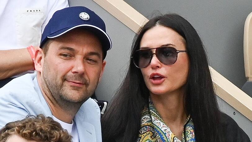 Demi Moore und Daniel Humm bei den French Open in Paris.