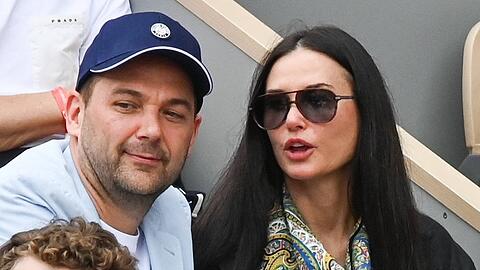 Demi Moore und Daniel Humm bei den French Open in Paris.