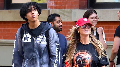 Heidi Klum und Sohn Johan Samuel bei seinem Umzug nach New York.