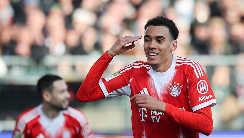 Jamal Musiala erzielte beim FC St. Pauli das F&uuml;hrungstor f&uuml;r die Bayern.