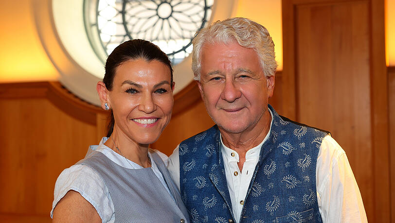 Feiern ebenfalls mit: Marion Kiechle und Ehemann Marcel Reif.