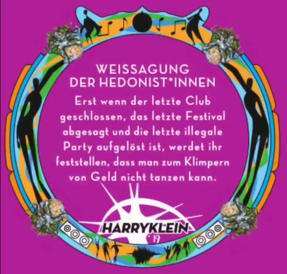Abschiedsworte des "Harry Klein" auf Instagram. Nach zwanzig Jahren musste der Club nun für immer schließen. Abschiedsworte des "Harry Klein" auf Instagram. Nach zwanzig Jahren musste der Club nun für immer schließen.