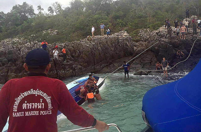 Bei einem Bootsausflug vor Koh Samui sind mindestens drei Touristen gestorben, darunter eine Münchnerin. Die Bilder von der Unglücksstelle.
