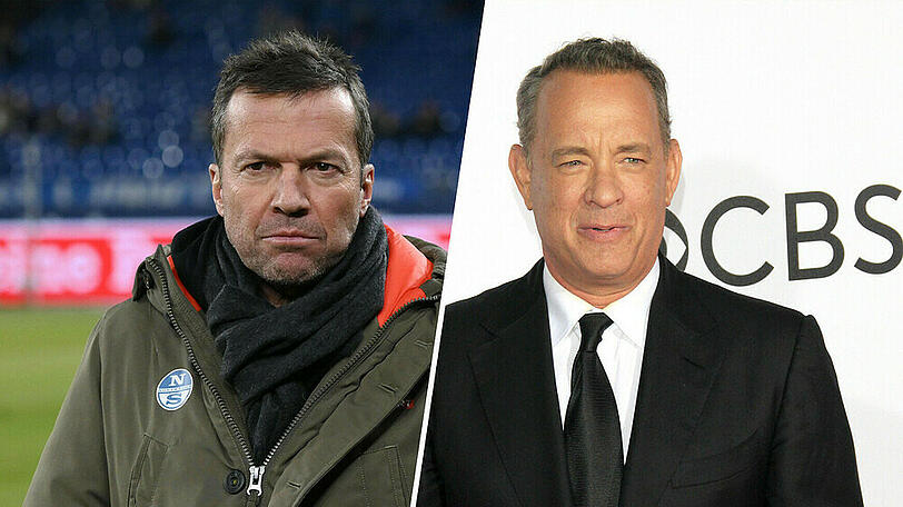 Lothar Matthäus (l.) und Tom Hanks können derzeit nicht nach Hause