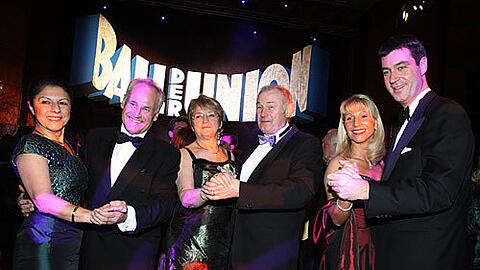 CSU-Vorsitzender Erwin Huber und Gattin Helma, Bayerns Ministerpräsident Günther Beckstein und Gattin Marga sowie der Bayerische Europaminister Markus Söder mit Ehefrau Karin (l-r) eröffneten den CSU-Ball in Nürnberger