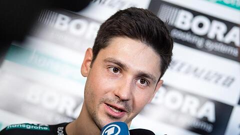 Emanuel Buchmann, Mitglied vom deutschen Radrennstall Bora-hansgrohe. Foto: Matthias Balk/dpa