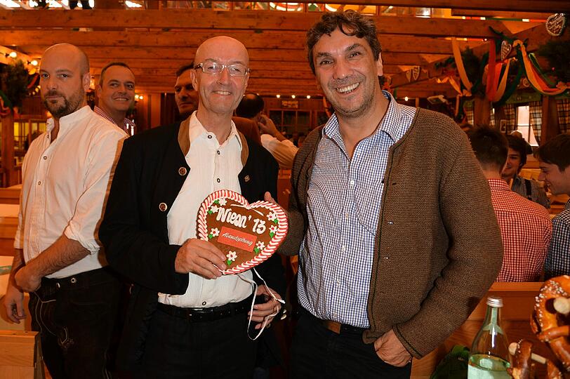 Michael Mattar, OB-Kandidat der FDP, und Volkstheater-Intendant Christian Stückl.