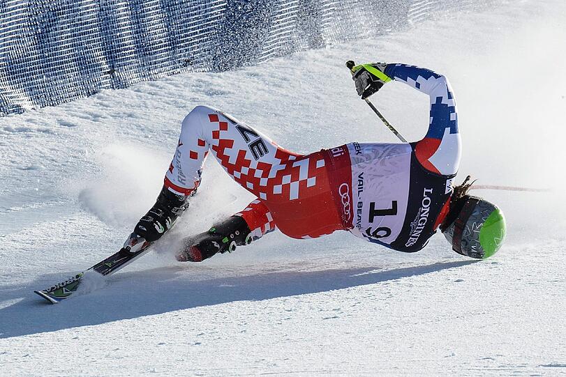 Nach dem Sturz von Bode Miller war der Sturz von Bank bereits der wzeite Horro-Sturz der WM.