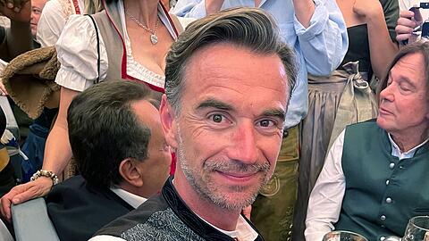 Traditionell beim Anstich dabei - Florian Silbereisen.
