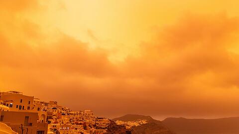 Der Saharastaub sorgt f&uuml;r ein apokalyptisches Bild.