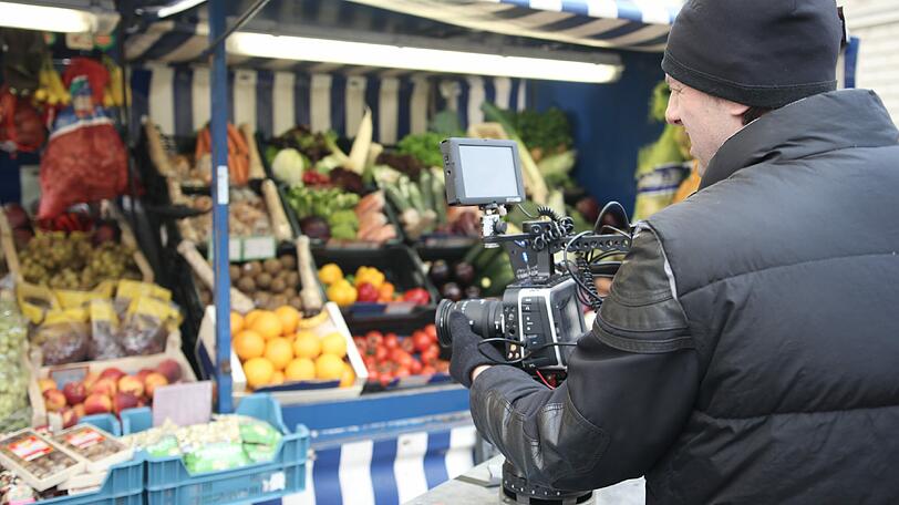 So war der Dreh vom Obststandl-Imagefilm.