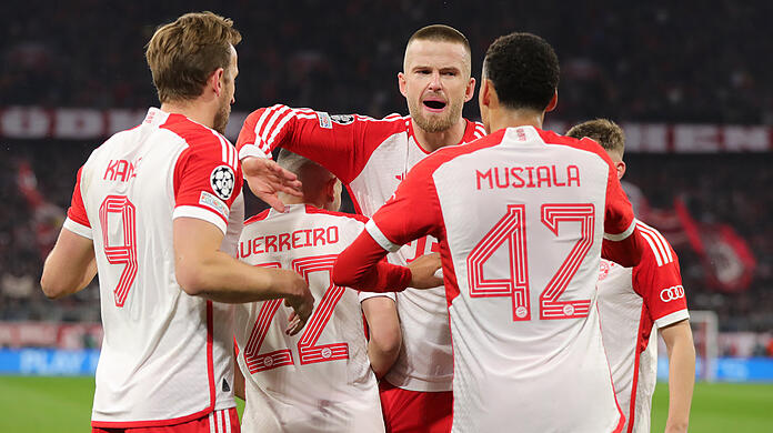 Joshua Kimmich brachte den FC Bayern mit einem Kopfball in Führung.