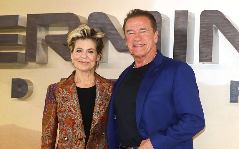 Linda Hamilton und Arnold Schwarzenegger bei der Aufführung von "Terminator: Dark Fate" im Oktober 2019 in London. Linda Hamilton und Arnold Schwarzenegger bei der Aufführung von "Terminator: Dark Fate" im Oktober 2019 in London.