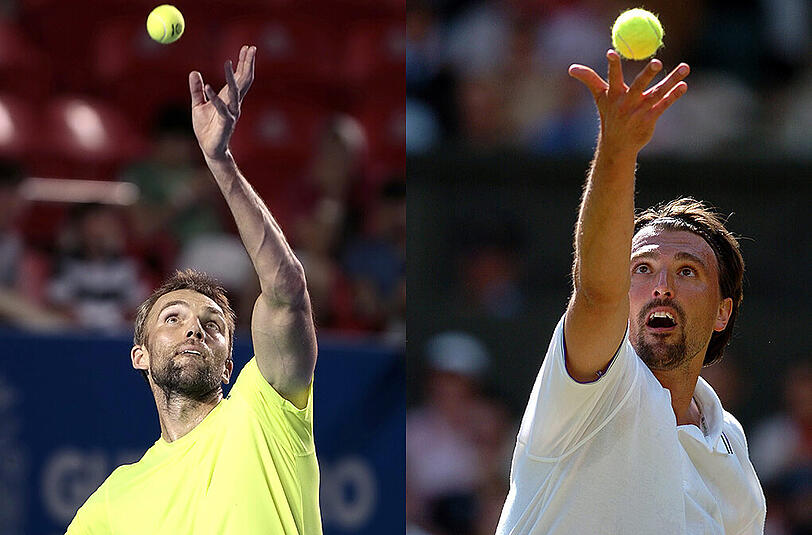 Kroatische Tennis-Asse: Ivo Karlovic (lins) und Goran Ivanisevic.