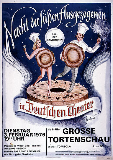 Plakat zum "Ball der Konditoren" 1976.