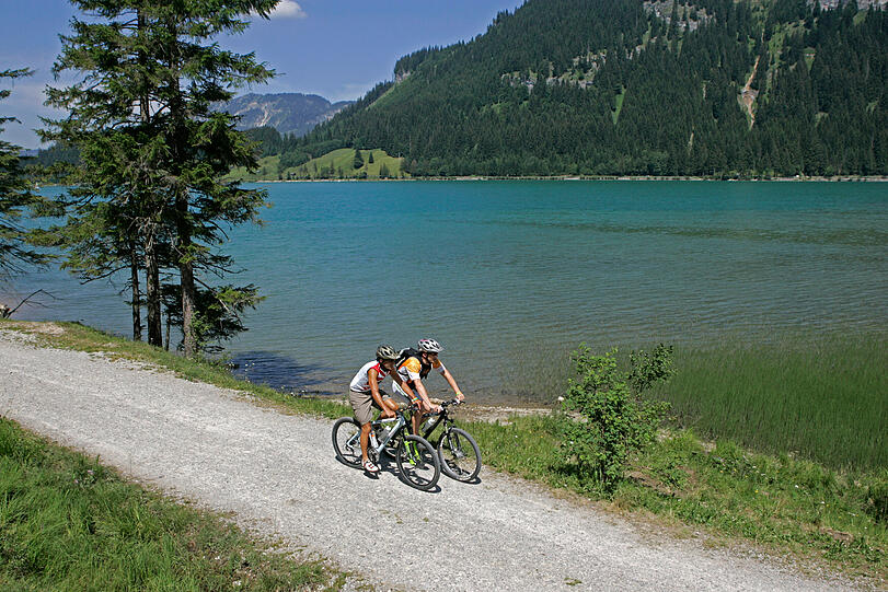 Auch Genussradler finden ihre Wege im Tannheimer Tal.