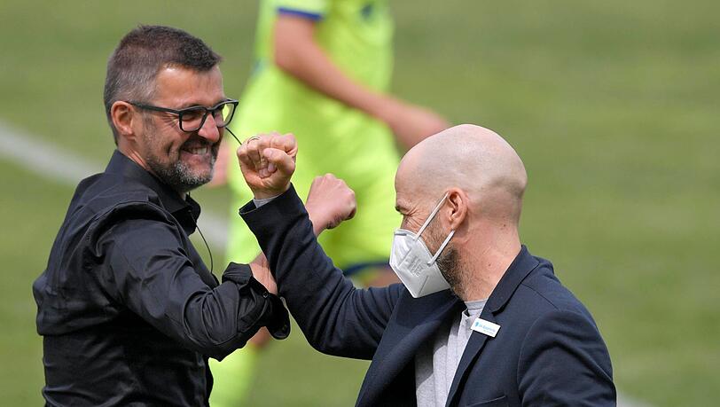Dürfen sich über den Einzug ins Toto-Pokal-Finale freuen: Michael Köllner (l.) und Günther Gorenzel Dürfen sich über den Einzug ins Toto-Pokal-Finale freuen: Michael Köllner (l.) und Günther Gorenzel