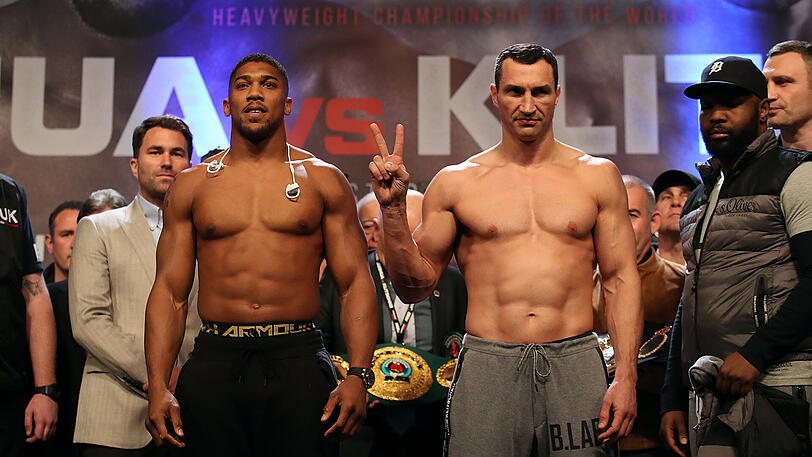 Anthony Joshua wiegt vier Kilo mehr als Wladimir Klitschko.