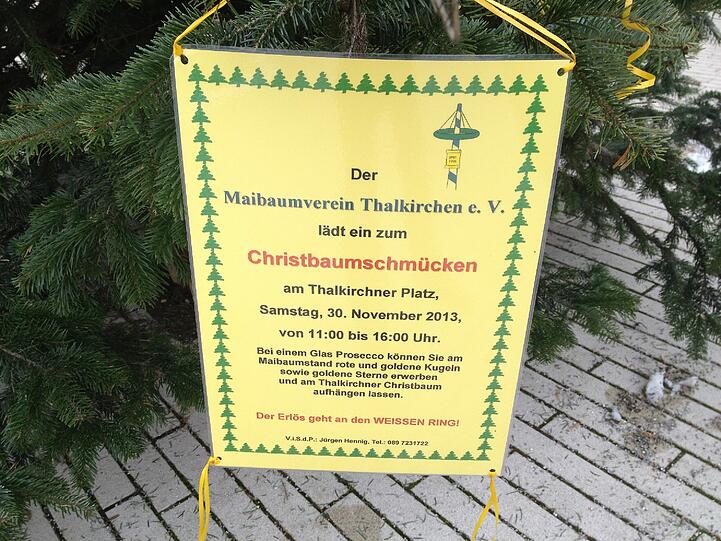 Wer beim Schmücken helfen möchte, ist ein bissl spät dran: Die Einladung des Maibaumvereins ist inzwischen wohl hinfällig.