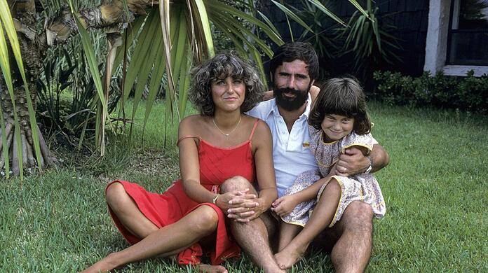 Die Familie war immer sein Ein und Alles: Gerd Müller mit seiner Uschi und Tochter Nicole während der Jahre in Fort Lauderdale/Florida.