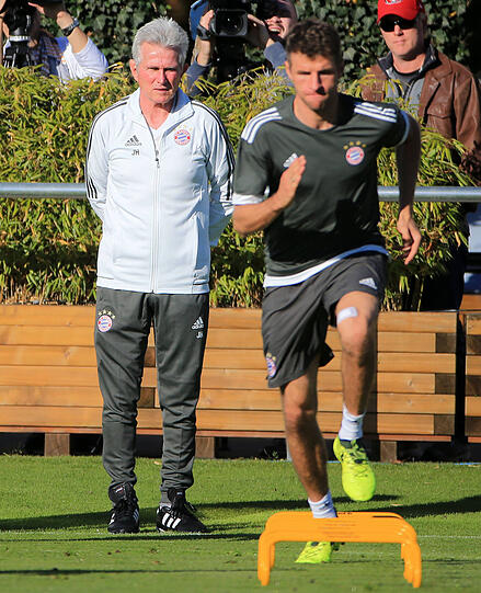 Der Tag vor dem Champions-League-Neustart von Triple-Triumphator Jupp Heynckes: Die Bilder vom Abschlusstraining des FC Bayern vor dem Heimspiel gegen Celtic Glasgow.