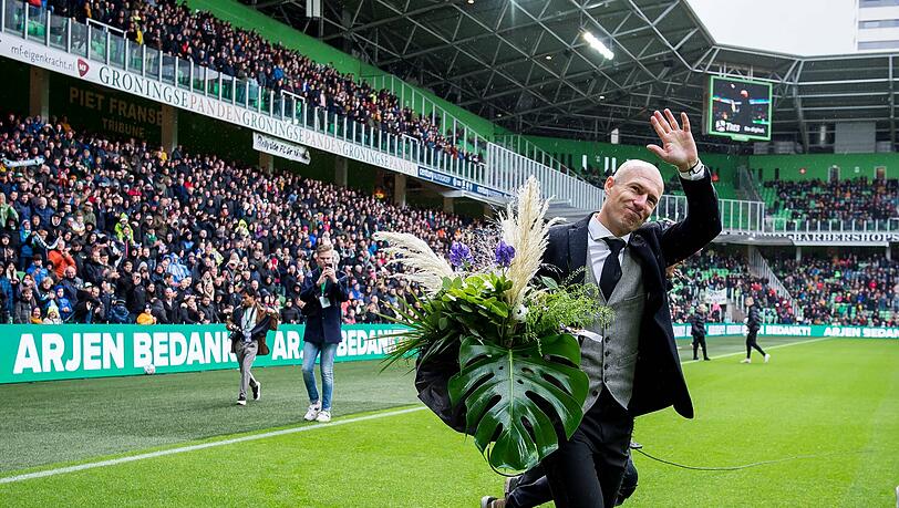 Arjen Robben bei seinem Abschied in Groningen.