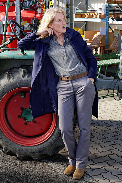 Maria Furtwängler (in ihrer Rolle "Charlotte Lindholm") während den Dreharbeiten zum "Tatort"-Fall "Letzte Ernte". Maria Furtwängler (in ihrer Rolle "Charlotte Lindholm") während den Dreharbeiten zum "Tatort"-Fall "Letzte Ernte".