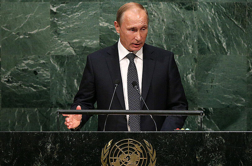 Wladimir Putin spricht vor der UN-Vollversammlung in New York.