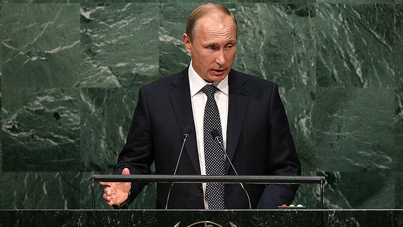Wladimir Putin spricht vor der UN-Vollversammlung in New York.