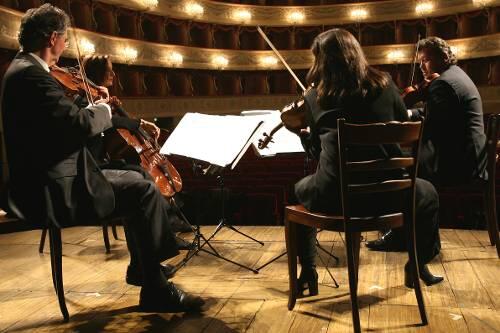 Exquisite Kammermusik: Andreas Reiner, Diane Pascal, Anja Lechner, Helmut Nicolai (von rechts) vom Rosamunde Quartett.