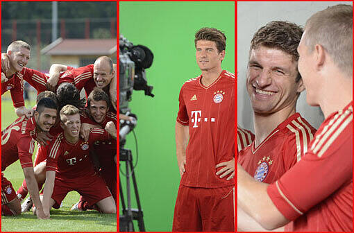 Hinter den Kulissen: So lief das Fotoshooting des FC Bayern.