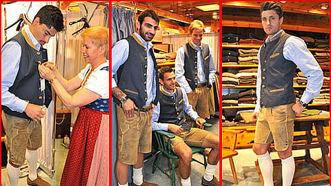 Die Neu-Löwen werden fit für die Wiesn gemacht und bekommen Lederhosen bei Lodenfrey verpasst. Die AZ war bei den Anprobe dabei. Die Bilder
