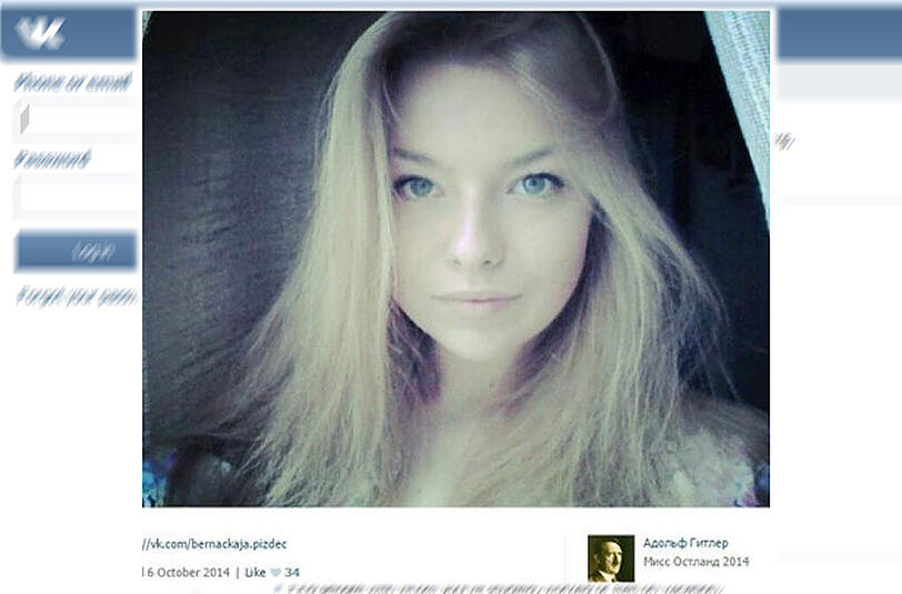 Makabere Absicht: Elena hat Bilder für den "Miss Hitler"-Contest hochgeladen und wollte schönste Neonazi-Braut werden.