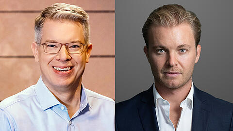 Frank Thelen (li.) hat Nico Rosberg "Die Höhle der Löwen" ans Herz gelegt