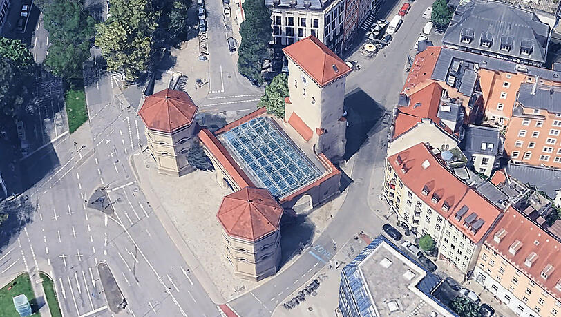 Ideenskizze zum Valentin-Karlstadt-Mus&auml;um am Isartor: So k&ouml;nnte das Glasdach aussehen.