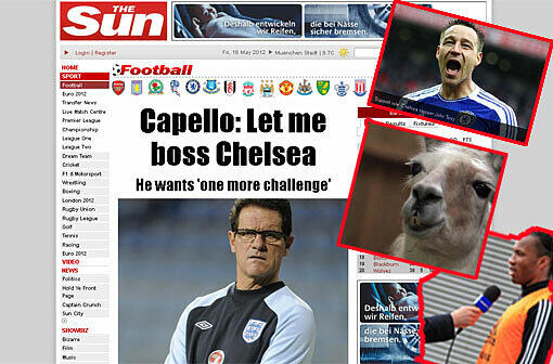 Capello als Trainer bei Chelsea im Gespräch, Drogba im Fokus und Kapitän Terry schwört sein Team ein - das schreibt die britische Presse vor dem großen Finale.